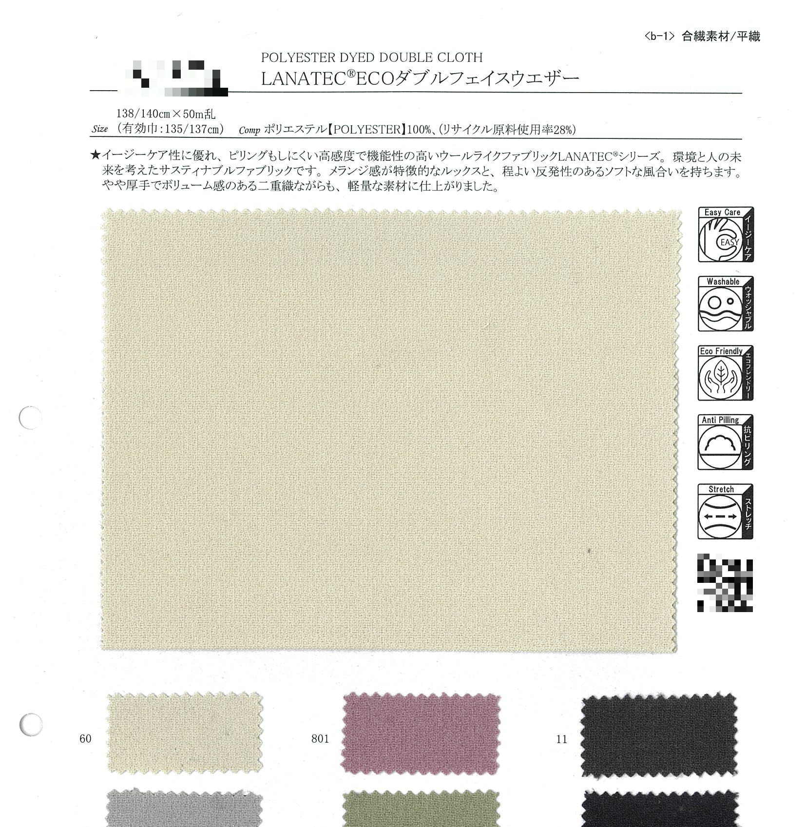 LANATEC(R) ECO 雙面風衣布