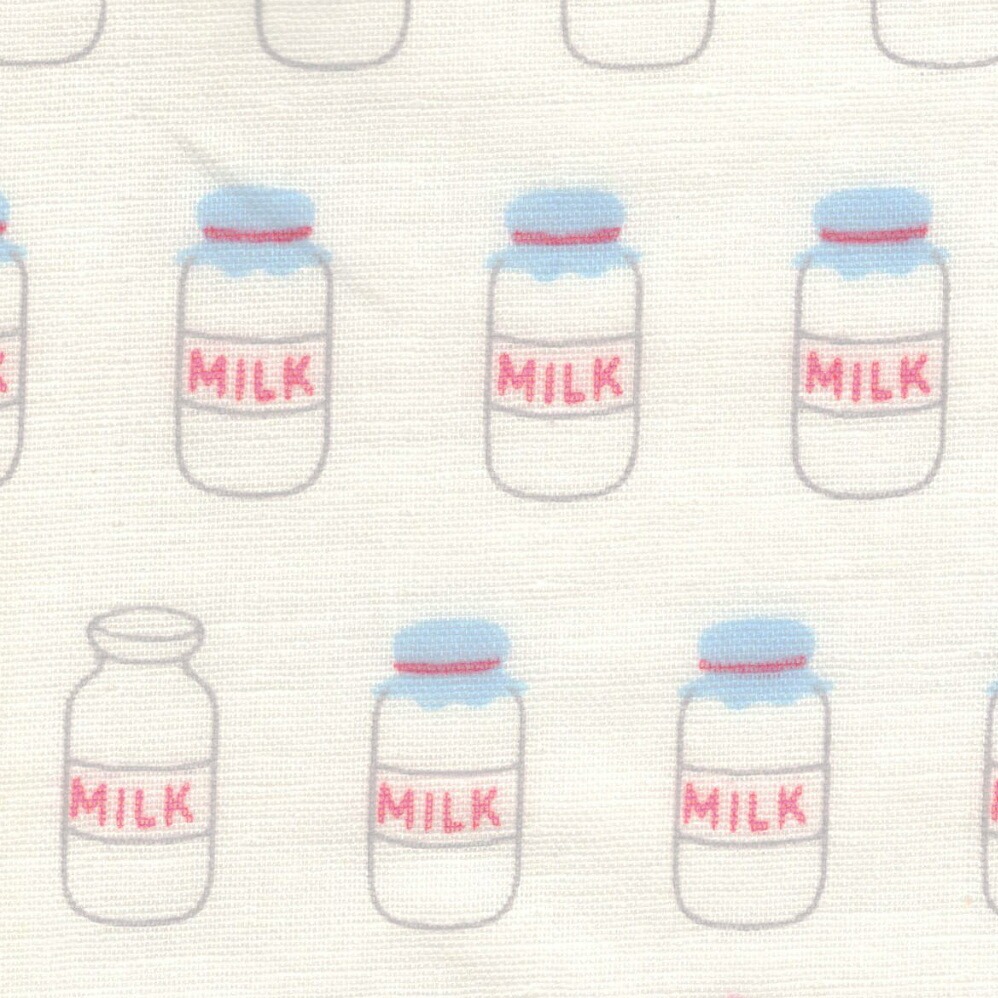 MILK 牛奶圖案二重紗