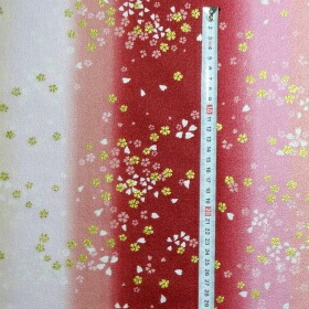 金粉花吹雪縐布