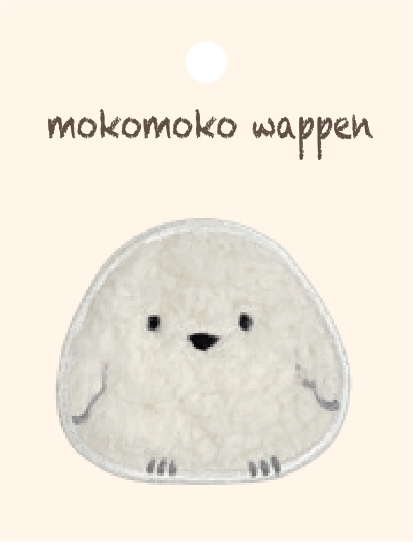 mokomoko wappen 毛絨刺繡徽章（臉型）
