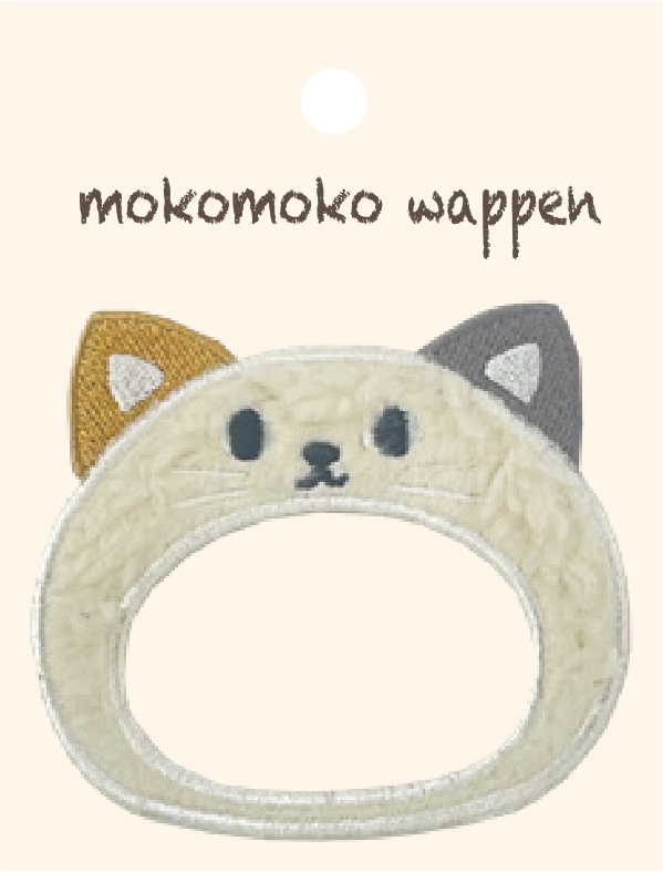 mokomoko wappen 毛絨刺繡徽章（臉部嵌入款）