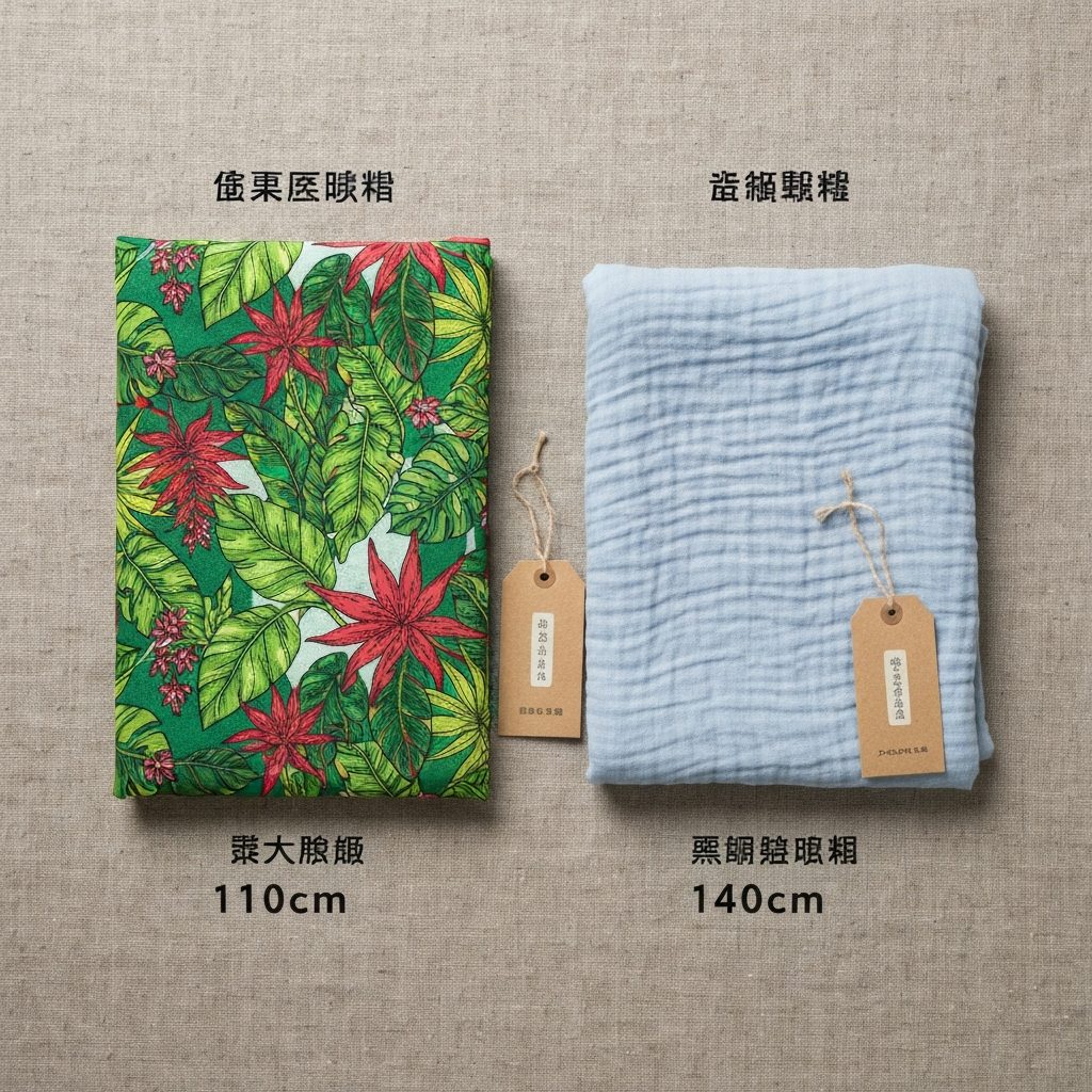 紡織機台產地差異象徵:台灣印花棉與日本進口雙層紗並排